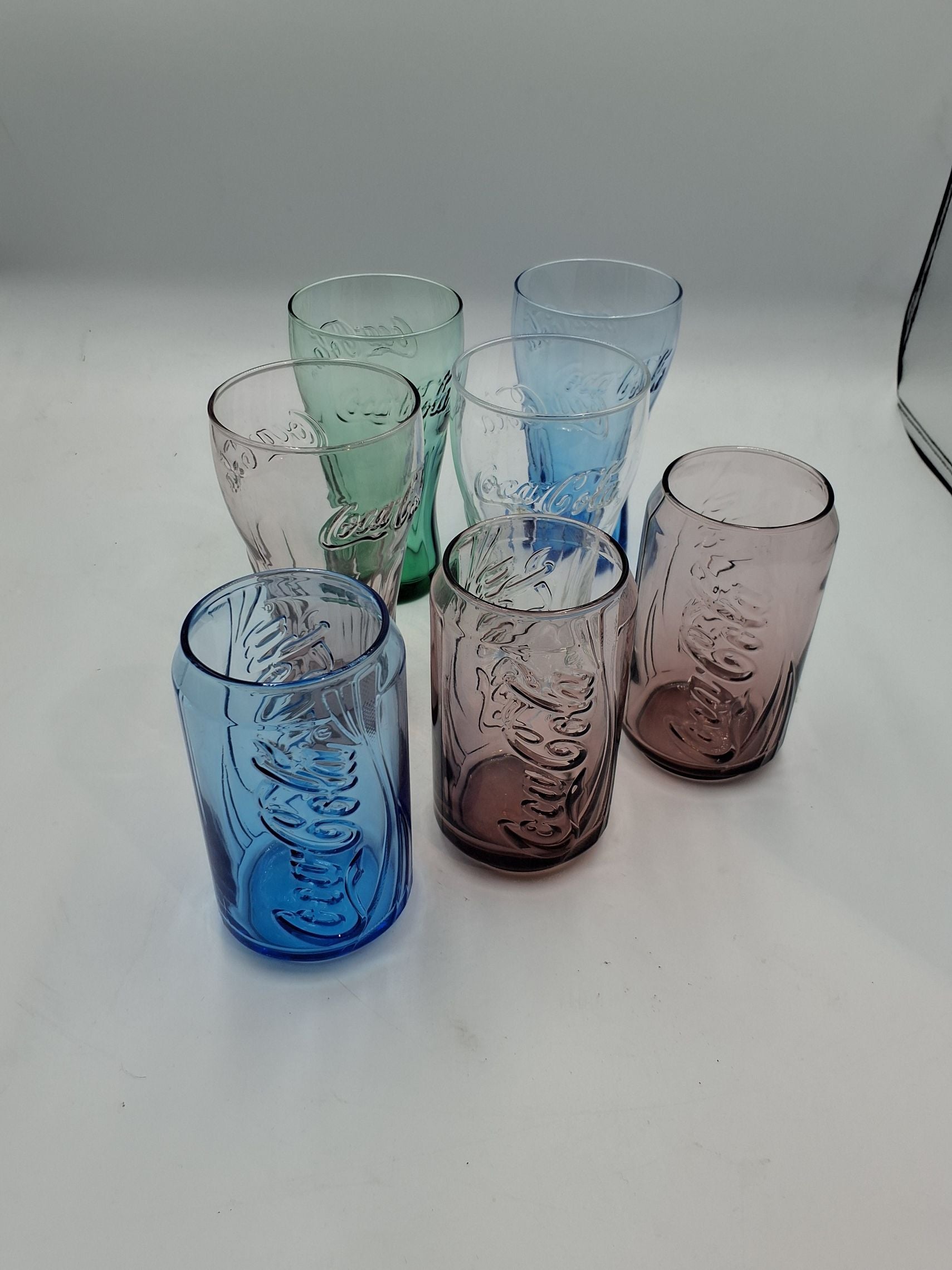 7 stk Coca Cola vintage trendy glas